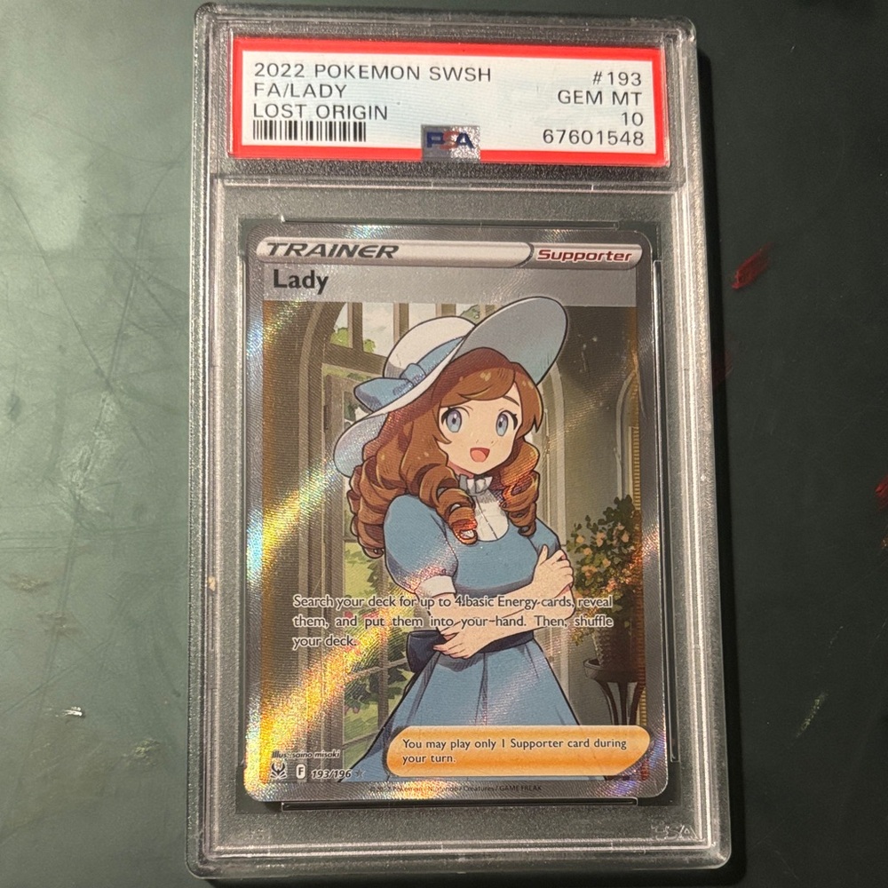 Pokemon Trainer Card - Lady - Blue and Brown
